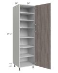Milan Hazel 24x24x84 Pantry Cabinet (2 doors, 24" depth)