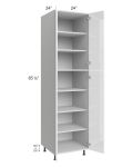 Milan White Gloss 24x24x90 Pantry Cabinet (4 doors, 24" depth)