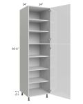 Milan White Gloss 24x24x90 Pantry Cabinet (2 doors, 24" depth)
