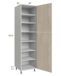 Milan Natural 24x24x90 Pantry Cabinet (2 doors, 24" depth)
