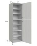 Milan Cream 24x24x90 Pantry Cabinet (2 doors, 24" depth)