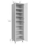 Milan White Matte 24x24x96 Pantry Cabinet (4 doors, 24" depth)