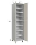 Milan Beige Matte 24x24x96 Pantry Cabinet (4 doors, 24" depth)
