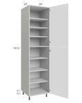 Milan White Matte 24x24x96 Pantry Cabinet (2 doors, 24" depth)