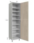 Milan Natural 24x24x96 Pantry Cabinet (2 doors, 24" depth)