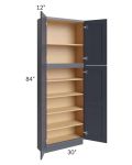 Midtown Indigo Shaker 30x12x84 Pantry Cabinet 