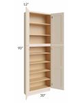 Midtown Cream Shaker 30x12x90 Pantry Cabinet 