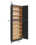 Vienna Black 30x12x90 Pantry Cabinet 