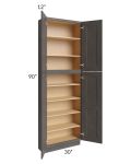 Salem Dark Grey 30x12x90 Pantry Cabinet 