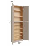 Tuscan Oyster 30x12x96 Pantry Cabinet 