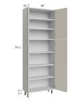 Milan Beige Matte 30x13x84 Pantry Cabinet (13" depth)