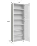 Milan White Gloss 30x13x90 Pantry Cabinet (13" depth)