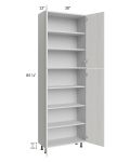 Milan Cream 30x13x90 Pantry Cabinet (13" depth)