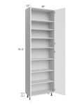 Milan White Matte 30x13x96 Pantry Cabinet (13" depth)