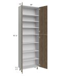 Milan Pecan 30x13x96 Pantry Cabinet (13" depth)