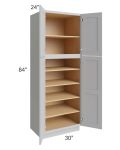Tuscan Painted Grey 30x24x84 Pantry Cabinet