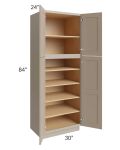 Tuscan Oyster 30x24x84 Pantry Cabinet