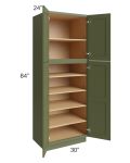 Midtown Hunter Green Shaker 30x24x84 Pantry Cabinet