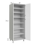 Milan White Matte 30x24x84 Pantry Cabinet (24" depth)