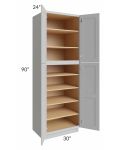 Tuscan Painted Grey 30x24x90 Pantry Cabinet