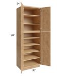 Tuscan Timber 30x24x90 Pantry Cabinet