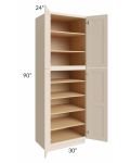 Midtown Cream Shaker 30x24x90 Pantry Cabinet