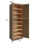 Midtown Mocha Shaker 30x24x90 Pantry Cabinet
