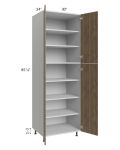 Milan Pecan 30x24x90 Pantry Cabinet (24" depth)