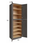 Midtown Dark Grey Shaker 30x24x96 Pantry Cabinet