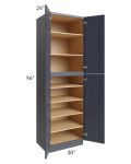Midtown Indigo Shaker 30x24x96 Pantry Cabinet
