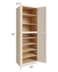 Midtown Cream Shaker 30x24x96 Pantry Cabinet