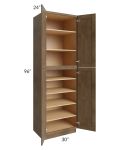 Midtown Mocha Shaker 30x24x96 Pantry Cabinet