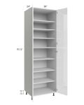 Milan White Gloss 30x24x96 Pantry Cabinet (24" depth)