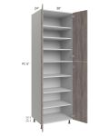 Milan Hazel 30x24x96 Pantry Cabinet (24" depth)