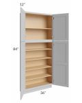 Tuscan Painted Grey 36x12x84 Pantry Cabinet