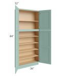 Midtown Sage Green Shaker 36x12x84 Pantry Cabinet