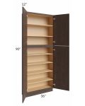 Vienna Kona Brown 36x12x90 Pantry Cabinet