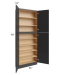 Vienna Black 36x12x90 Pantry Cabinet