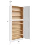 Union White 36x12x90 Pantry Cabinet