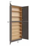 Midtown Dark Grey Shaker 36x12x96 Pantry Cabinet