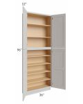 Midtown Light Grey Shaker 36x12x96 Pantry Cabinet