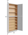 Midtown Painted Grey Shaker 36x12x96 Pantry Cabinet