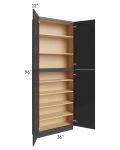 Midtown Black Shaker 36x12x96 Pantry Cabinet