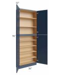 Midtown Blue Shaker 36x12x96 Pantry Cabinet