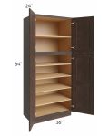 Tuscan Kona Brown 36x24x84 Pantry Cabinet