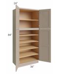 Tuscan Oyster 36x24x84 Pantry Cabinet