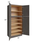 Midtown Dark Grey Shaker 36x24x84 Pantry Cabinet