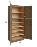 Midtown Mocha Shaker 36x24x84 Pantry Cabinet