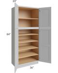 Midtown Painted Grey Shaker 36x24x84 Pantry Cabinet