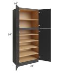 Vienna Black 36x24x84 Pantry Cabinet